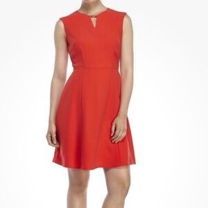 Red Fit & Flare Sleeveless Dress